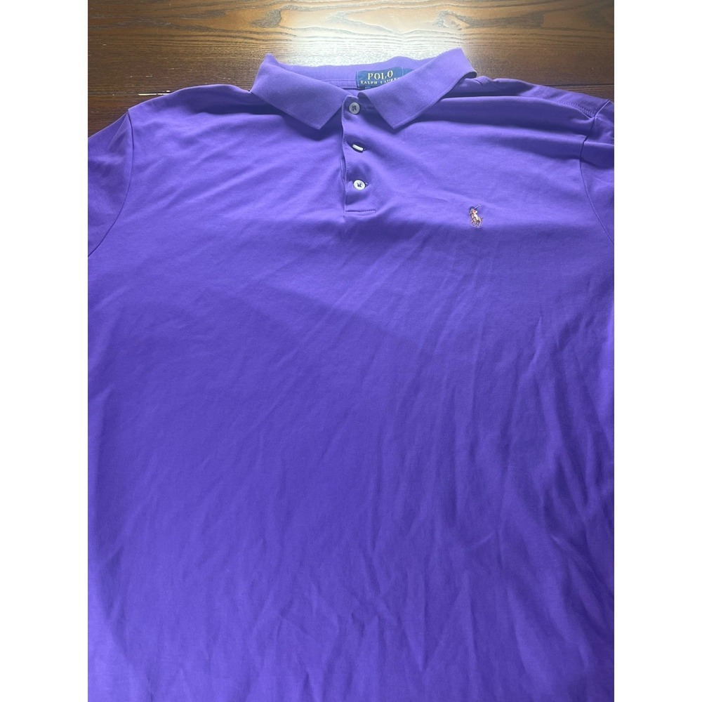 Polo Ralph Lauren Polo Shirt Mens XL Purple Classic Fit Pony Logo Short Sleeve